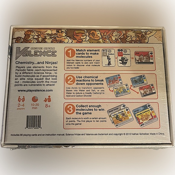 Valence Science Ninja Card Game NWT - Picture 2 of 3